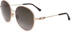 JIMMY CHOO Brown Round Ladies Sunglasses BIRDIE/S 006J/HA 60