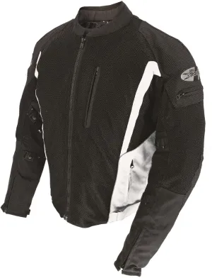 Joe Rocket Analog Men's Men's Street Motorcycle Jackets - Black/White/Medium
