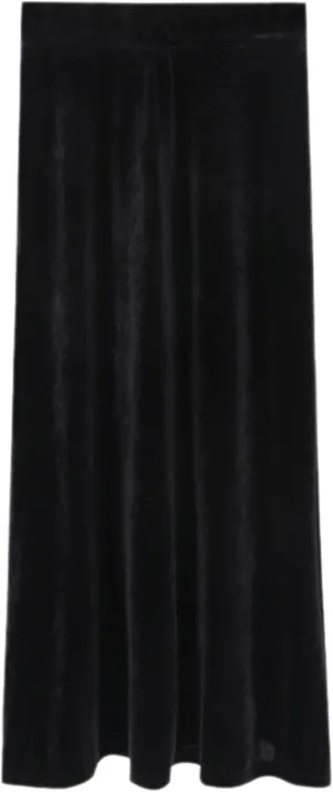 Joe Wenko Womens Elastic High Waist Long Maxi Velvet Skirt