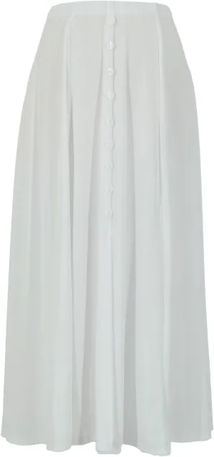 Jostar Women's Button Long Skirt - Elastic Waist Stretch Flowy Dress