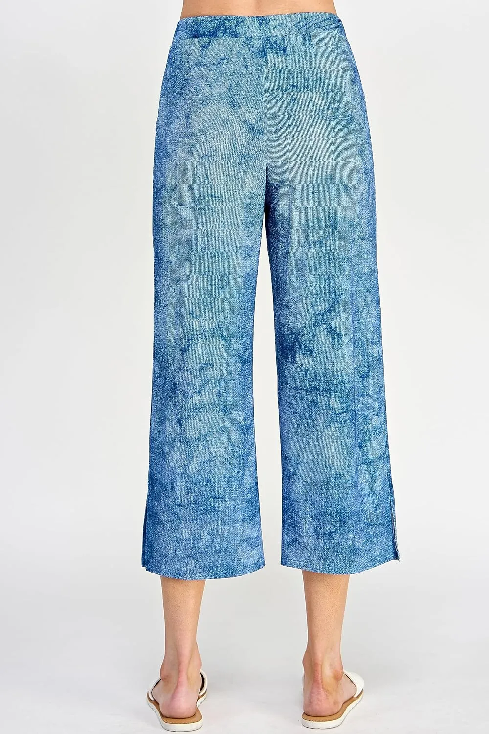 Jostar Women's Wide Leg Pants - Elastic Waist Stretchy Causal Ankle Length Trouser