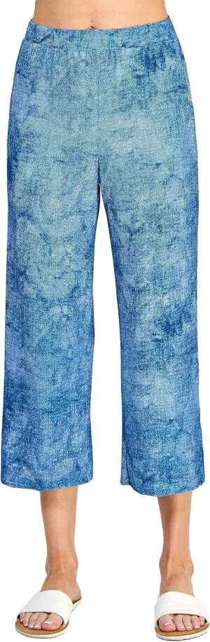 Jostar Women's Wide Leg Pants - Elastic Waist Stretchy Causal Ankle Length Trouser