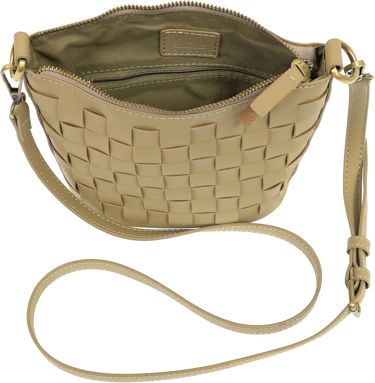 Joy Susan Maci Woven Crossbody: Vegan Bag