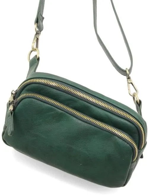 Joy Susan Womens Fashion Purse Kylie Double Zip Sling Belt Bag