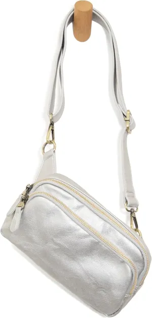 Joy Susan Womens Fashion Purse Kylie Double Zip Sling Belt Bag
