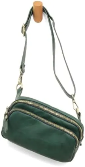 Joy Susan Womens Fashion Purse Kylie Double Zip Sling Belt Bag