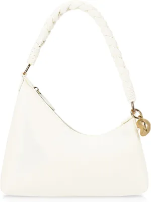 JQWSVE Small Shoulder Bag for Women Red Purse Trendy Clutch Bag Pu Leather Hobo Tote Handbag Cute Shoulder Purse Underarm Bag, White