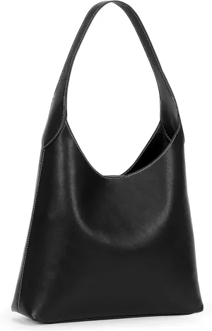 JQWYGB Hobo Bags Slouchy Tote Bag for Women Vegan Leather Shoulder Work Bag Designer Handbag Trendy Slouch Purse
