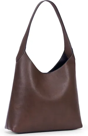 JQWYGB Hobo Bags Slouchy Tote Bag for Women Vegan Leather Shoulder Work Bag Designer Handbag Trendy Slouch Purse