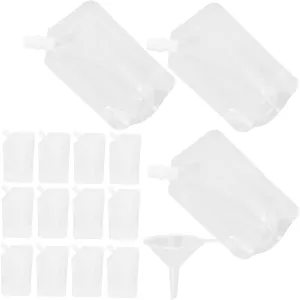 Juice Drink Containers 1 Set of Plastic Pouches Suction Mouth Odorless Leakproof Compact Storage for Travel