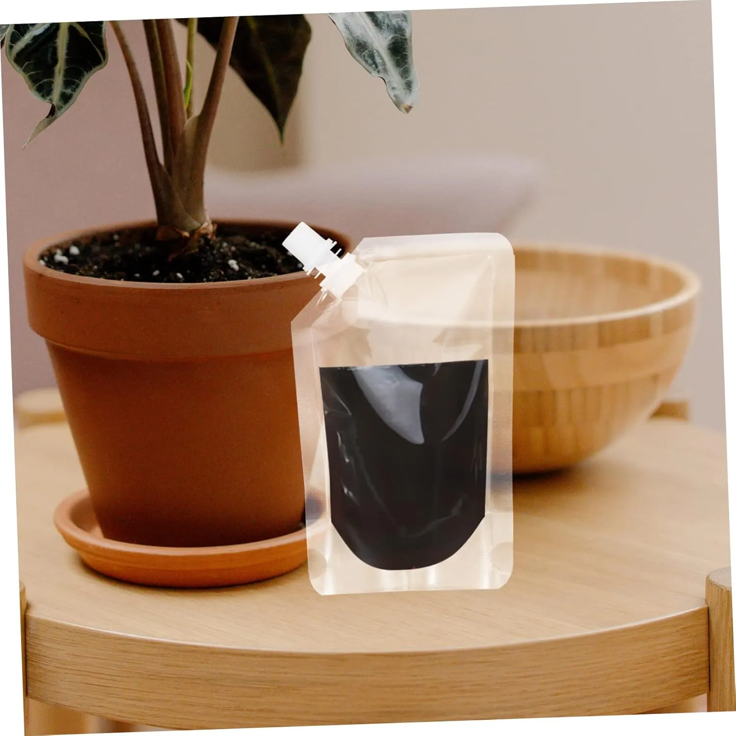 Juice Drink Containers 1 Set of Plastic Pouches Suction Mouth Odorless Leakproof Compact Storage for Travel