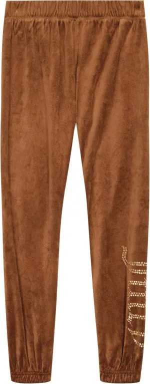 Juicy Couture Girls' Pull-on Plush Velour Jogger, Ribbed Waist & Cuffs