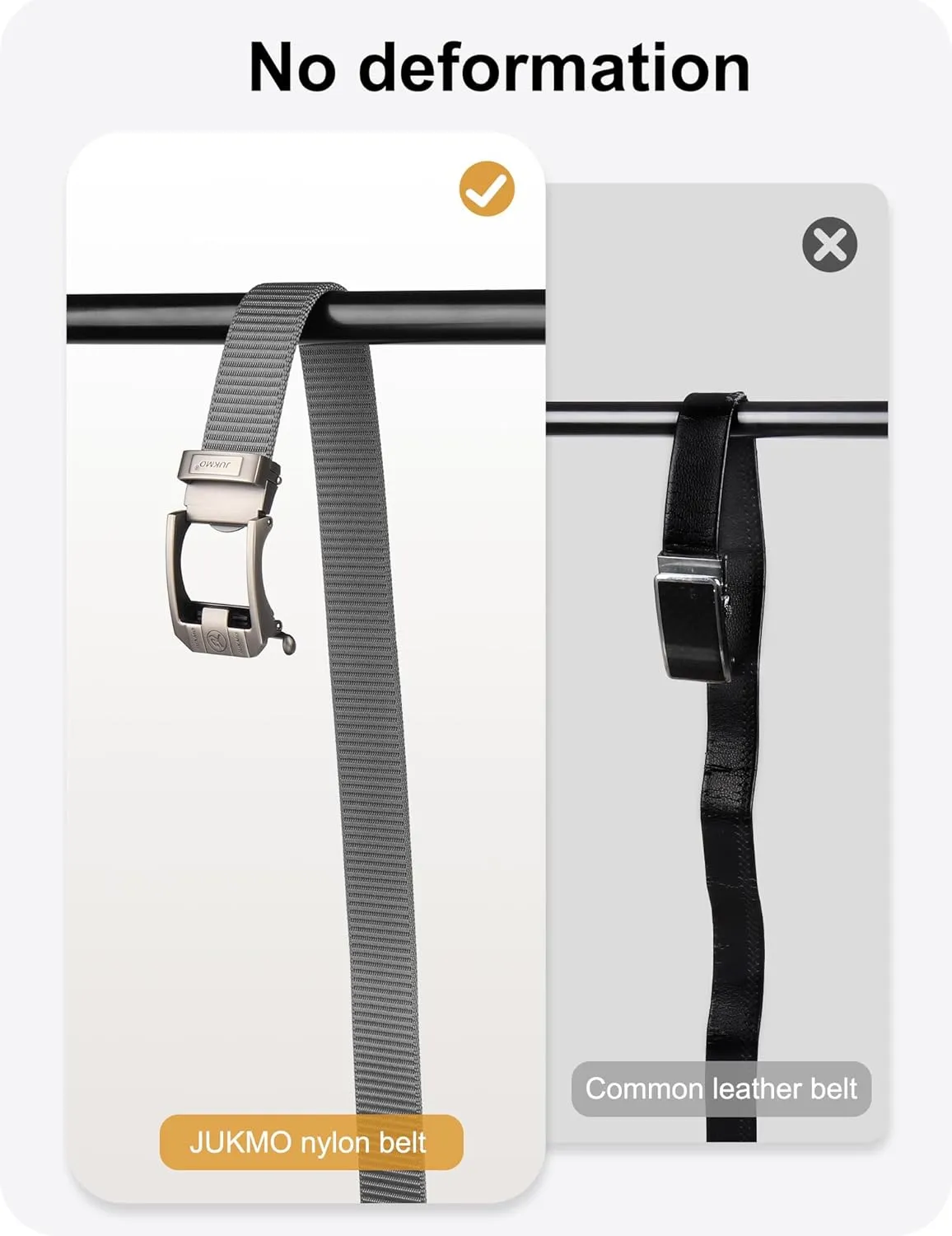 JUKMO Ratchet Belt for Men, Nylon Web Tactical Belt with Automatic Slide Buckle, Adjustable Trim to Fit