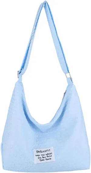 JYG Large Hobo Bag for Women Soft Lightweight Shoulder Bag Spring Casual Nylon Handbag with Adjustable Strap