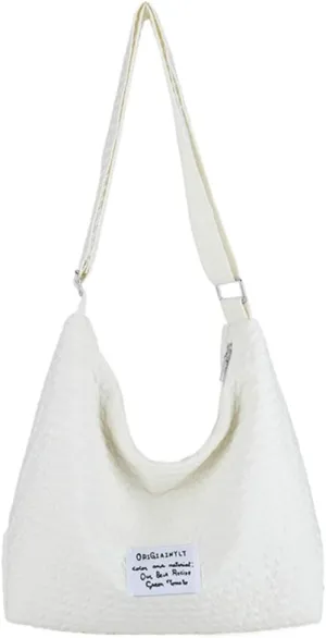 JYG Large Hobo Bag for Women Soft Lightweight Shoulder Bag Spring Casual Nylon Handbag with Adjustable Strap