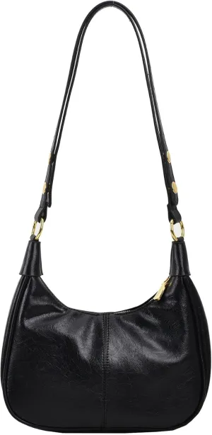 JYG Small Hobo Bags for Women Retro Crescent Shoulder Purse Fall Soft Crossbody Handbag 2025