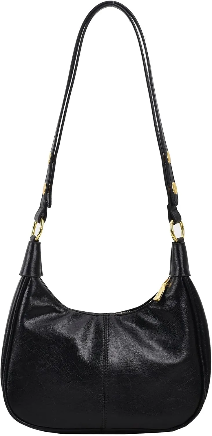 JYG Small Hobo Bags for Women Retro Crescent Shoulder Purse Fall Soft Crossbody Handbag 2025