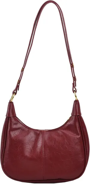 JYG Small Hobo Bags for Women Retro Crescent Shoulder Purse Fall Soft Crossbody Handbag 2025