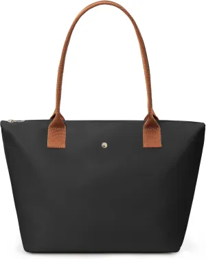 KALIDI Tote Bag for Women Nylon Top-Handle Purse,Shoulder Hobo Handbag with Zipper Leisure Foldable Weekend