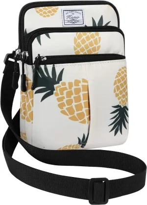 KAMO Multifunction Phone Bag One Shoulder Phone Waist Bag Diagonal Cross Bag Smart Phone Case Outdoor Bag Triple Zip Hipster Crossbody Purse for Women & Men