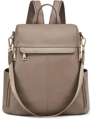 Kattee Women's Anti-Theft Backpack Purse Genuine Leather Shoulder Bag Fashion Ladies Satchel Bags