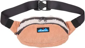 KAVU Snuggy Spectator Belt Bag Fleece Cord Hip Fanny Pack - Blush Cloud