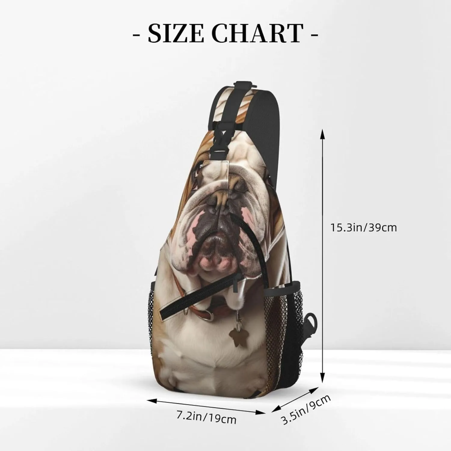 KHiry Sling Bag for Women Men Crossbody Bag Small Sling Backpack Black and white skulls Chest Bag Hiking Daypack