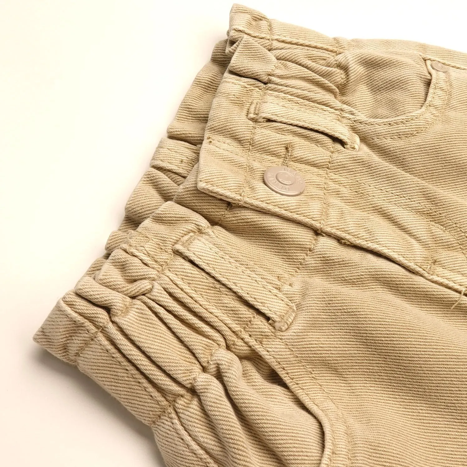 KIDSCOOL SPACE Baby Girls Boys Jeans, 12M-5T Little Kids Ribbed Waist with D-Rings Denim Pants