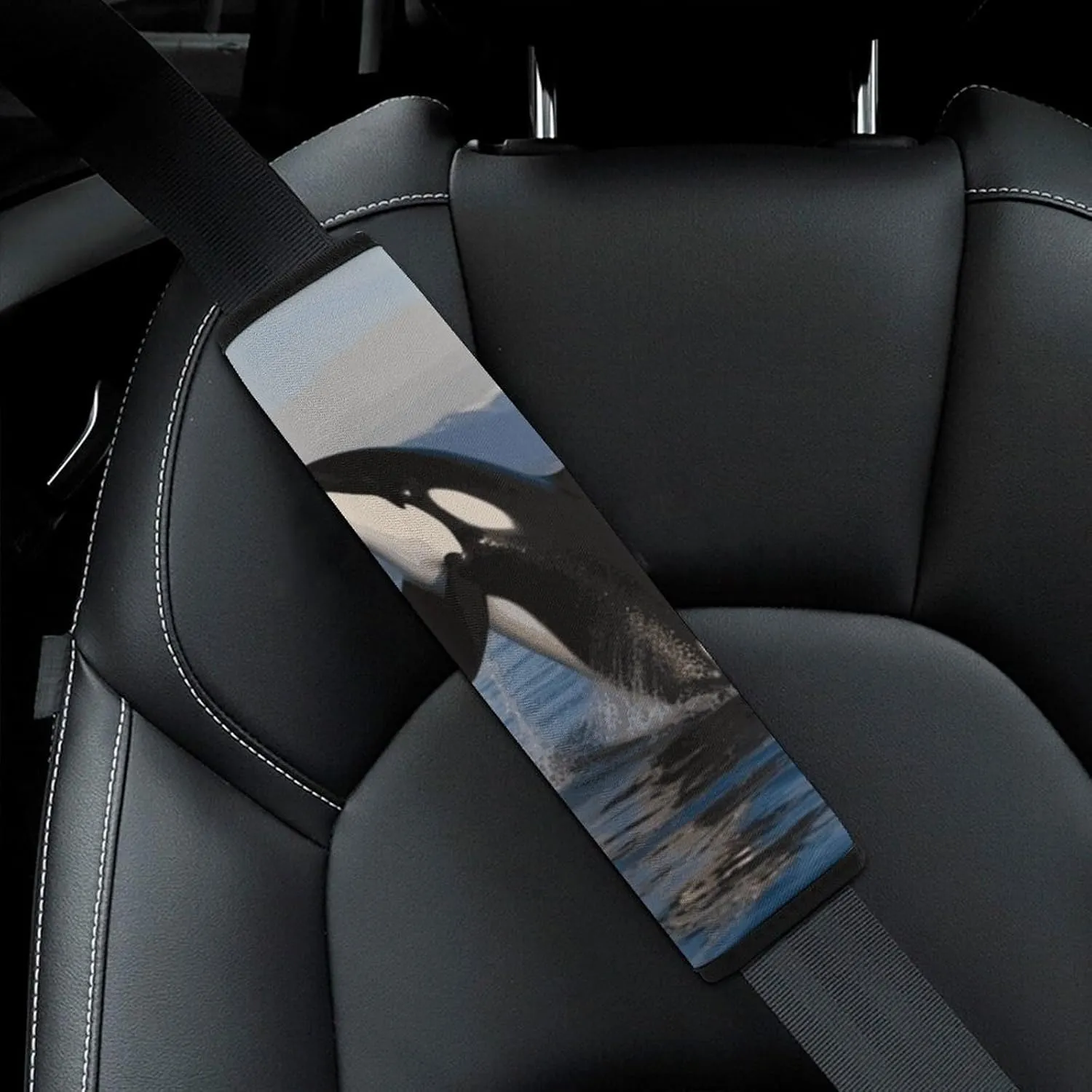 Killer Whale Auto Seat Belt Cover 1PCS Universal Car Seat Belt Shoulder Protector Pad, Protect Your Shoulders and Neck for Car Seat Belt, Shoulder Bag, Backpack