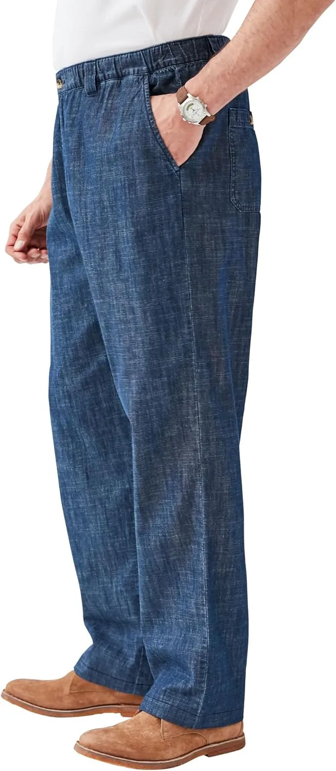 KingSize Men's Big & Tall Knockarounds Full-Elastic Waist Pants