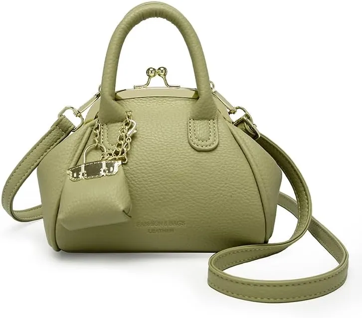 Kiss Lock Purse and Handbags,Vintage Crossbody Bags Mini Kisslock Top-handle Satchel Bags Women Design Clutch Purses
