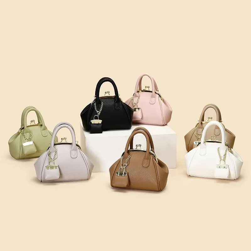 Kiss Lock Purse and Handbags,Vintage Crossbody Bags Mini Kisslock Top-handle Satchel Bags Women Design Clutch Purses