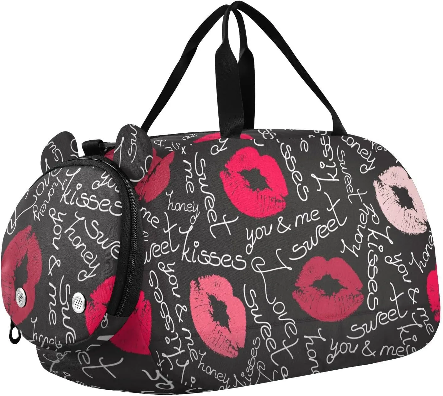 Kiss Traces Duffel Bags for Boys Small Gym Bags for Teens Dance Bag for Girls