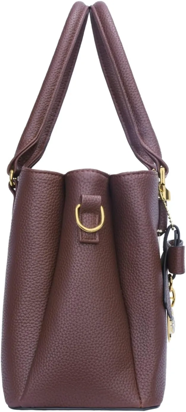KKXIU 3 Zippered Compartments Purses and Handbags for Women Top Handle Satchel Shoulder Ladies Bags