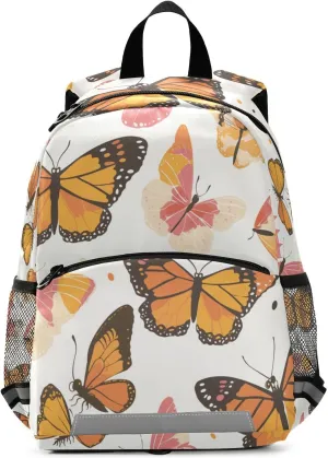 KLL Cute Boys Backpacks Monarch Butterfly Cute Travel Daypack Bookbag with Reflective Strips