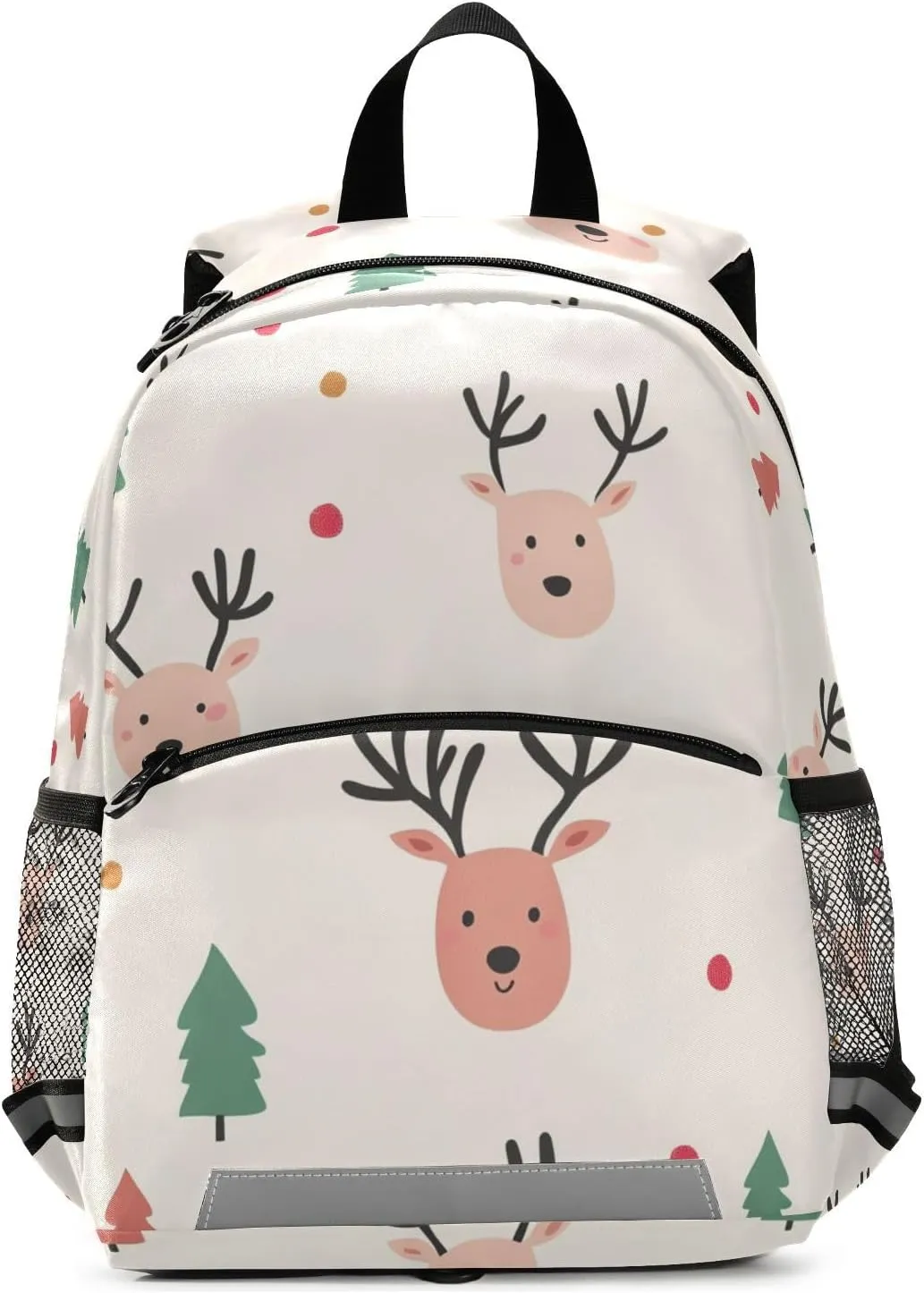 KLL Toddler Girl Backpack Cute Water Resistant School Bag Travel, Christmas Pattern with Reindeer