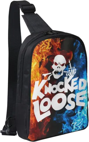 Knocked Music Loose Crossbody Bags for Women Men, Travel Hiking Sling Bag, Lightweight Handbag, Chest Purse Backpack