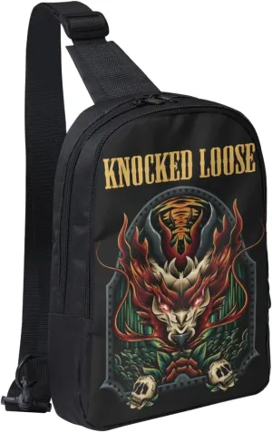 Knocked Music Loose Crossbody Bags for Women Men, Travel Hiking Sling Bag, Lightweight Handbag, Chest Purse Backpack