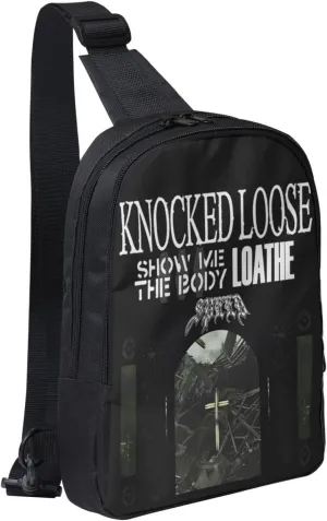 Knocked Music Loose Crossbody Bags for Women Men, Travel Hiking Sling Bag, Lightweight Handbag, Chest Purse Backpack
