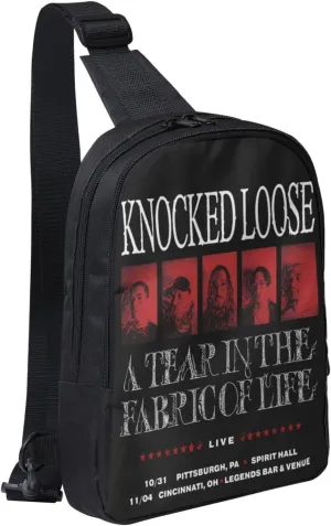 Knocked Music Loose Crossbody Bags for Women Men, Travel Hiking Sling Bag, Lightweight Handbag, Chest Purse Backpack