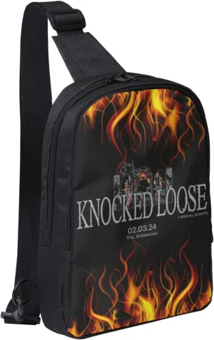 Knocked Music Loose Crossbody Bags for Women Men, Travel Hiking Sling Bag, Lightweight Handbag, Chest Purse Backpack