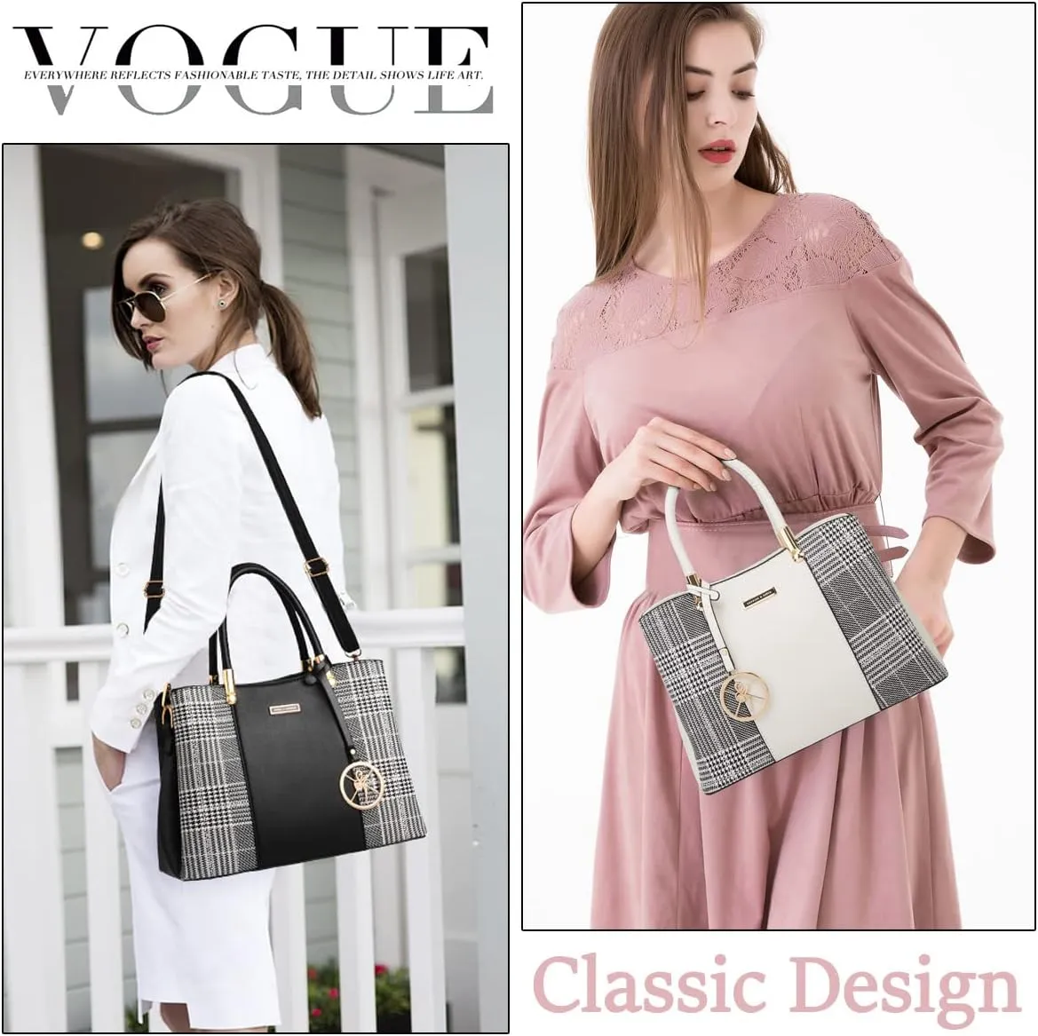 KURGOOL Women Purses and Handbags Top Handle Satchel Shoulder Bags Messenger Tote Bag for Ladie