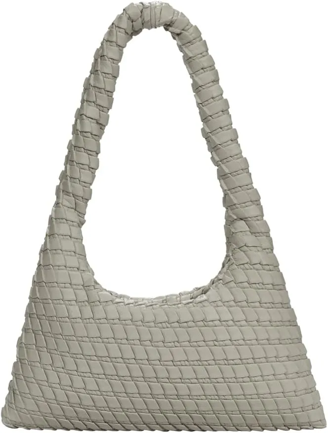 KWANI Textured HoboBag for Women - PU Leather Shoulder Bag with Magnetic Closure, Stylish Casual Tote