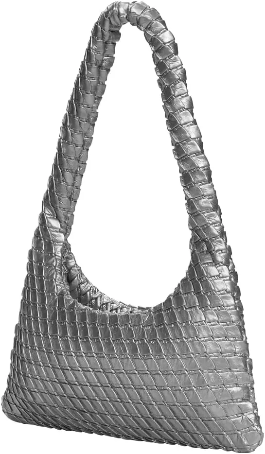 KWANI Textured HoboBag for Women - PU Leather Shoulder Bag with Magnetic Closure, Stylish Casual Tote