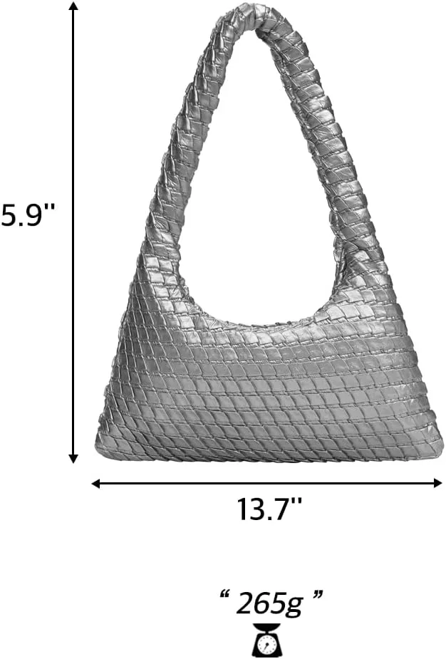 KWANI Textured HoboBag for Women - PU Leather Shoulder Bag with Magnetic Closure, Stylish Casual Tote