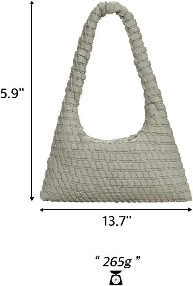 KWANI Textured HoboBag for Women - PU Leather Shoulder Bag with Magnetic Closure, Stylish Casual Tote