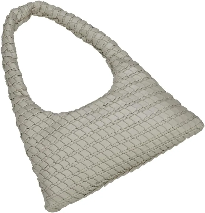 KWANI Textured HoboBag for Women - PU Leather Shoulder Bag with Magnetic Closure, Stylish Casual Tote