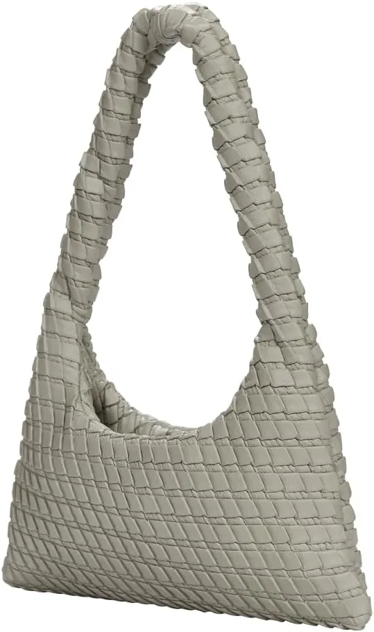 KWANI Textured HoboBag for Women - PU Leather Shoulder Bag with Magnetic Closure, Stylish Casual Tote
