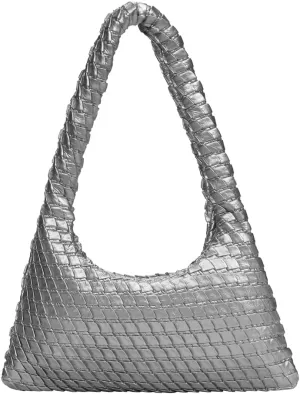 KWANI Textured HoboBag for Women - PU Leather Shoulder Bag with Magnetic Closure, Stylish Casual Tote