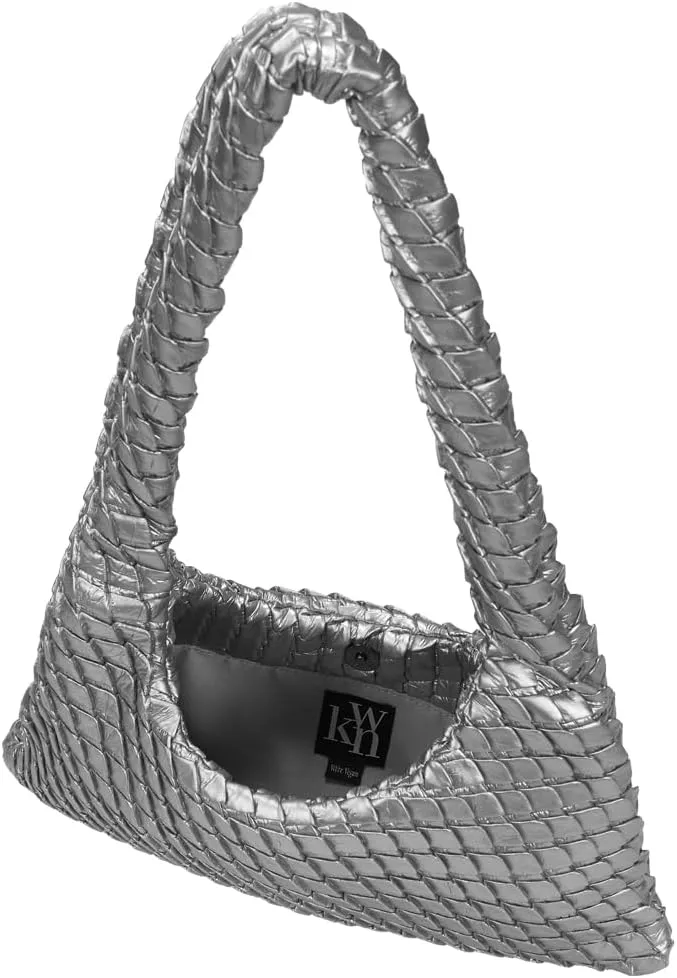 KWANI Textured HoboBag for Women - PU Leather Shoulder Bag with Magnetic Closure, Stylish Casual Tote
